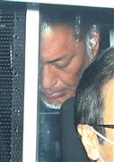 送検される元プロ野球選手の清原和博容疑者＝４日午前、東京都千代田区（福島範和撮影）
