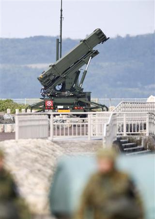 沖縄県・宮古島に配備されたＰＡＣ３＝７日午前９時３７分