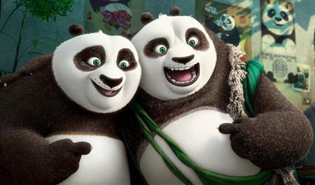 米ドリームワークスの人気アニメシリーズ最新作「カンフー・パンダ３」（ＡＰ）