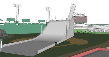 米大リーグ、レッドソックスの本拠地、フェンウェイ・パークのイメージ図（レッドソックス球団提供・共同）