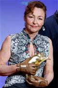 仏女優、カトリーヌ・フロさん＝２０１６年２月８日、フランス・首都パリ（ＡＰ）