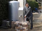 「井戸屋」が手掛ける防災用井戸。災害時の生活用水確保の必要性から注目が集まっている＝神奈川県茅ケ崎市