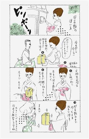 すてきな風呂敷＿優雅な作法（平松昭子さん提供）。ｈｔｔｐ：／／ｋｉｍｏｎｏｓｎａｃｋ．ｂｌｏｇｓｐｏｔ．ｃｏｍ