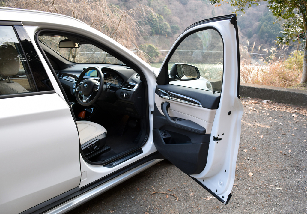 ドアはかなりワイドに開く。車高は小柄な女性でも乗降に苦労しない高さだ
