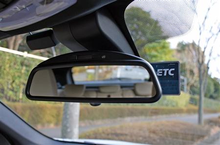 ルームミラーに内蔵タイプのＥＴＣスロット