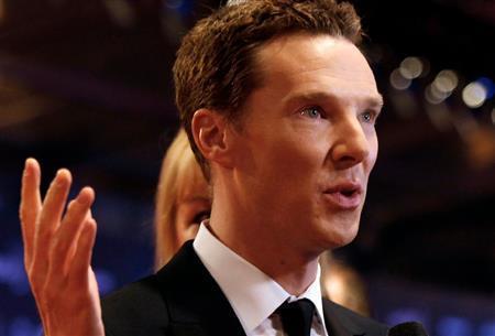 英俳優、ベネディクト・カンバーバッチさん＝２０１５年４月１５日、中国・上海市（ＡＰ）