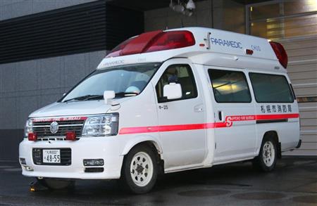 日産自動車がリコールした救急車の「パラメディック」＝１８日午後、札幌市中央区の札幌市消防局