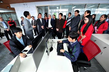 広西チワン族自治区南寧市に２０１５年１２月に開業したインキュベーション施設（中国新聞社）