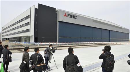 ＭＲＪの量産を行う最終組立工場＝１０日、愛知県豊山町