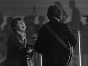 制作中の「映像の世紀プレミアム」から。ヨーロッパツアーで歌うビートルズ