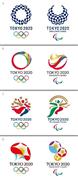東京五輪・パラリンピックエンブレムの最終候補。（上から）作品Ａ「組市松紋」、作品Ｂ「つなぐ輪、広がる和」、作品Ｃ「超える人」、作品Ｄ「晴れやかな顔、花咲く」（Tokyo 2020提供）