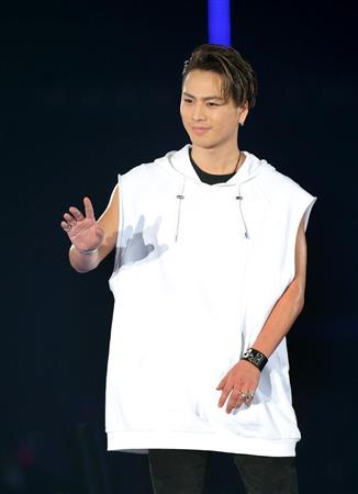 【第２２回東京ガールズコレクション２０１６ＳＰＲＩＮＧ／ＳＵＭＭＥＲ】三代目ＪＳｏｕｌＢｒｏｔｈｅｒｓ・登坂広臣＝１９日、国立代々木競技場第一体育館（撮影・蔵賢斗）