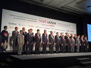 首都圏の私鉄会社や航空会社が垣根を越えて政府の観光戦略をバックアップする「ライブ・ジャパン」＝１３日、東京都千代田区（伊藤俊祐撮影）