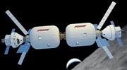 大型モジュールを２個つなげた民間宇宙ステーションの想像図（ビゲロー・エアロスペース提供）