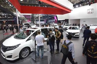 北京国際モーターショーのホンダの展示ブース（共同）