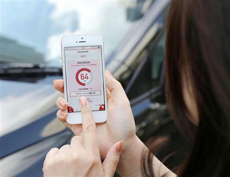 損保ジャパン日本興亜の「ポータブルスマイリングロード」の運転診断の画面