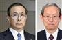 東芝の室町正志社長（左）と綱川智副社長