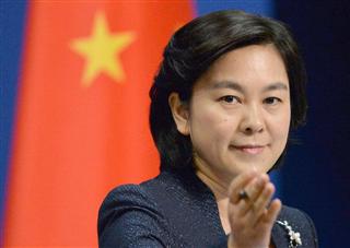 中国外務省の華春瑩副報道局長（共同）