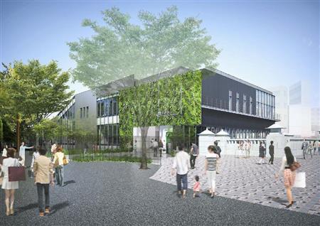 ＪＲ原宿駅の新しい駅舎の外観イメージ（明治神宮側）