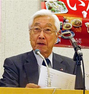 石原進・ＪＲ九州相談役（山沢義徳撮影）