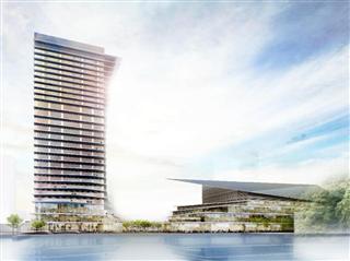 ＪＲ東日本が着手する「竹芝ウォーターフロント開発計画」の完成イメージ図