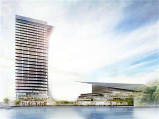 ＪＲ東日本が着手する「竹芝ウォーターフロント開発計画」の完成イメージ図