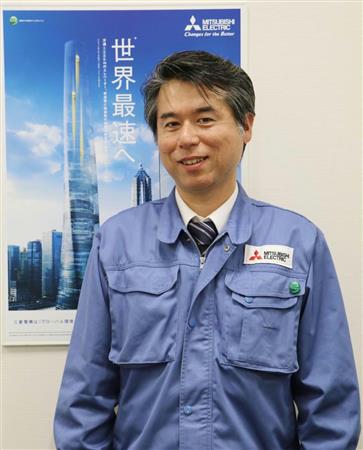 「上海のビルがオープンして、誰でも入れるようになったら、自分もエレベーターを使って乗り心地を確かめたい」と話す加藤覚氏