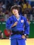 柔道女子４８キロ級  ３位決定戦  勝利した近藤亜美  ＝６日、カリオカアリーナ２（撮影・甘利慈）