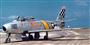 朝鮮戦争で国連軍として参戦した米空軍のＦ－８６セイバー戦闘機。派手なマークは、後に宇宙飛行士となるジョン・グレン少佐の乗機。（米空軍ＨＰより）