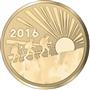 「山の日」を記念して造幣局が売り出したコインの表面