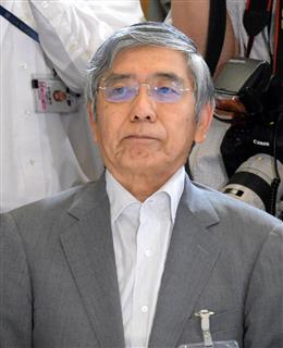 日銀の黒田東彦総裁＝８日午後、首相官邸（斎藤良雄撮影）