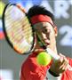 男子シングルス３回戦スロバキア選手にストレート勝ちした錦織圭＝リオデジャネイロ（共同）