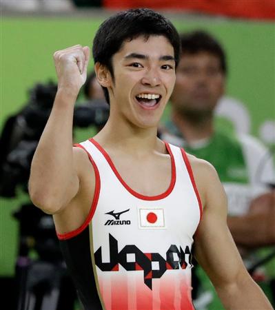 体操男子種目別跳馬で銅の白井健三（ＡＰ）