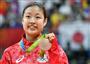 バドミントン女子シングルス「銅」の奥原希望。３位決定戦は相手選手が棄権（共同）