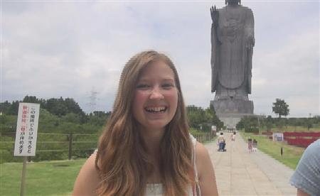 留学中のオランダの学生も牛久大仏を訪問