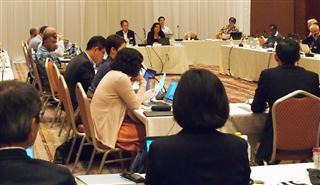福岡市内のホテルで開かれた中西部太平洋まぐろ類委員会（ＷＣＰＦＣ）の小委員会＝２９日