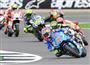 先頭を走るスズキのマーベリック・ビニャーレス（スペイン）＝４日、英国シルバーストーン（ＡＰ）
