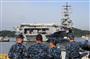 原子力空母ロナルド・レーガン＝神奈川県横須賀市の米軍横須賀基地（鈴木健児撮影）