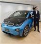 ＢＭＷが改良を加えた電気自動車「ｉ３」＝２７日、東京都港区（伴龍二撮影）