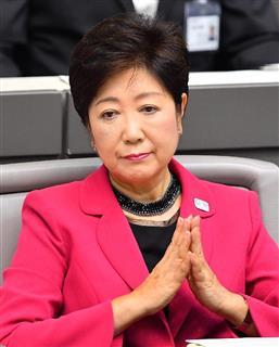 【東京都議会１日目】着席する小池百合子都知事＝２８日午後、都庁（撮影・納冨康）