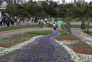 内覧会が行われた「うめきたガーデン」＝３０日午後、大阪市北区