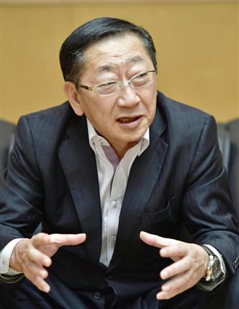 インタビューに答えるＪＲ九州の青柳俊彦社長