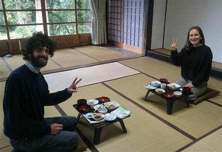 オーストリアから精進料理を食べに来たという彼らも満足そう