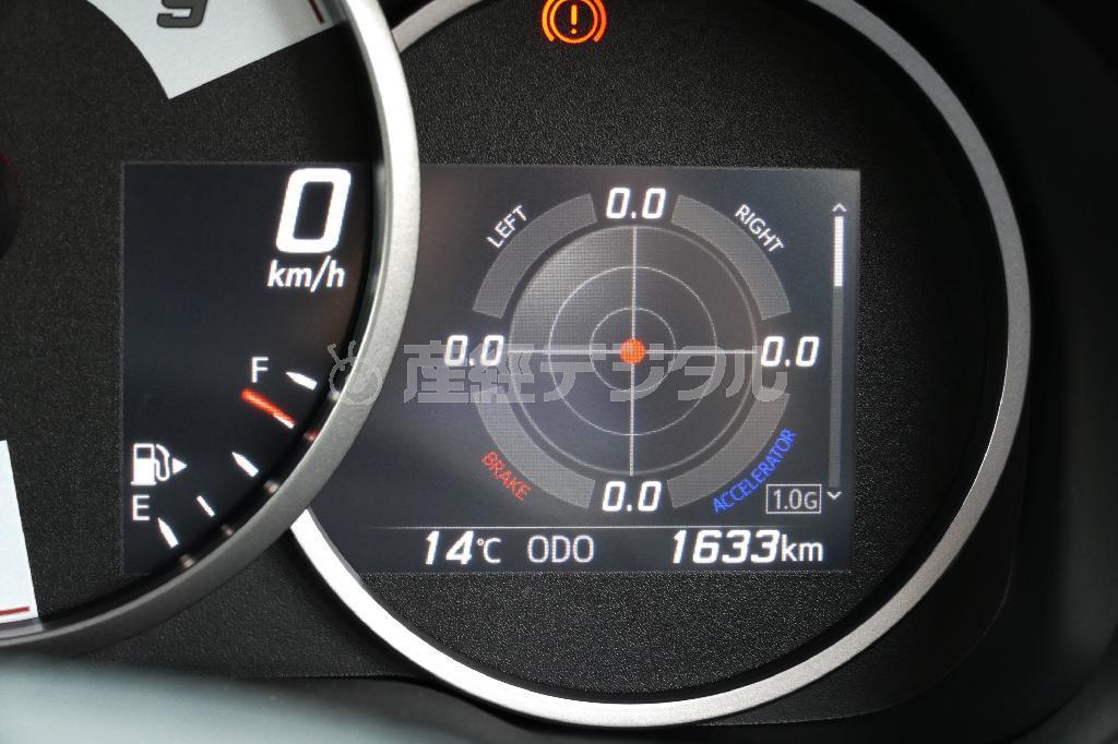 加速度センサーモード。前後左右の１Ｇまでを表示。トヨタ・８６