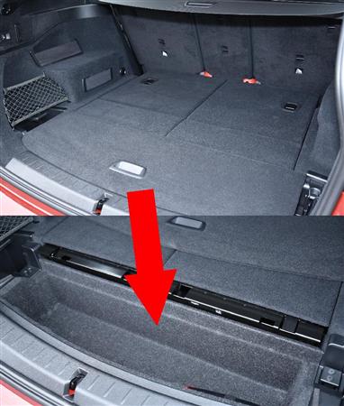 荷室に常備したいけれど散らかりがちな小物類は床下収納に。ＢＭＷ・２１８ｄグランツアラー