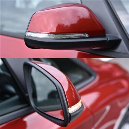 ミニバンとしては小振りなドアミラー。もうちょっと大きいほうが使いやすいかも。ＢＭＷ・２１８ｄグランツアラー