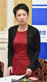 民進党の蓮舫代表＝２５日午前、国会内（斎藤良雄撮影）