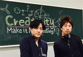 モルキュアの原庸一朗氏（右）と興野悠太郎氏