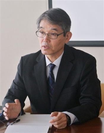 インタビューに答えるソニーの石塚茂樹執行役