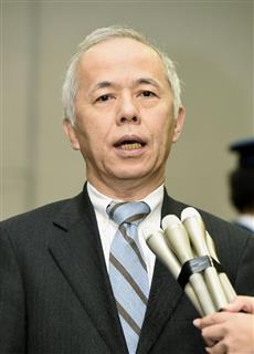 「東電改革・１Ｆ問題委員会」の会合後、記者団の取材に応じる東電ＨＤの広瀬直己社長＝２０日、経産省